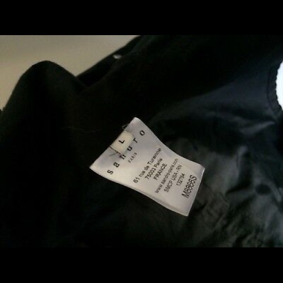 Sandro Paris Jacket Black Hooded Raincoat L NWT - Picture 7 of 8